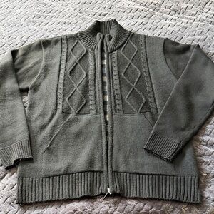 Men's Black Zip-Up Sweater